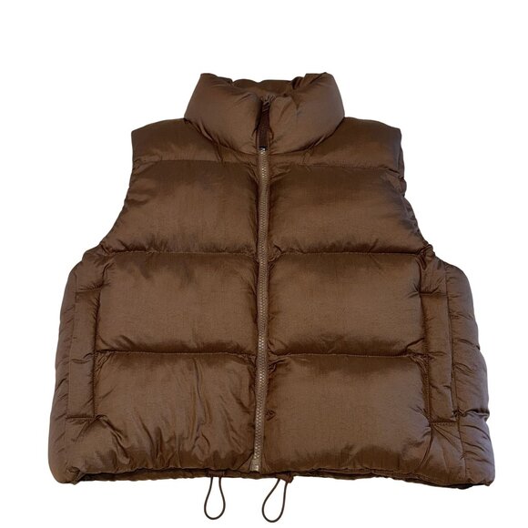 Madewell Jackets & Blazers - NWT Madewell NWL (Re)sourced Nylon Forage Brown Puffer Vest Women's Small S